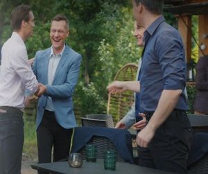 M jak miłość odc. 1887. Marcin (Mikołaj Roznerski), Jakub Karski (Krzysztof Kwiatkowski), Olek (Maurycy Popiel), Piotrek (Marcin Mroczek)