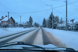 Śnieg na ulicach Nowego Sącz