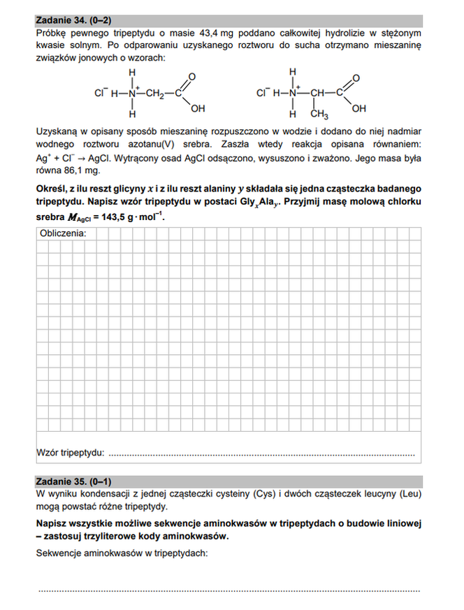 Matura z chemii 2021 - arkusz PDF