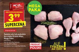 świeże uda i podudzia z kurczaka 3,99 zł