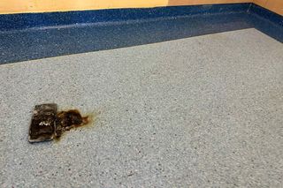 Nie było „dymka”, więc cisnął telefonem! Alarm w szpitalu, strażacy w akcji