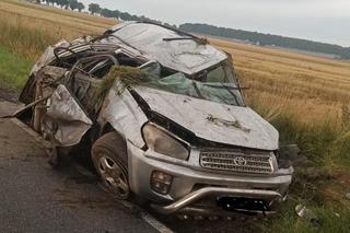 Wypadek na DK-19 w Woźnikach. Auto dachowało!