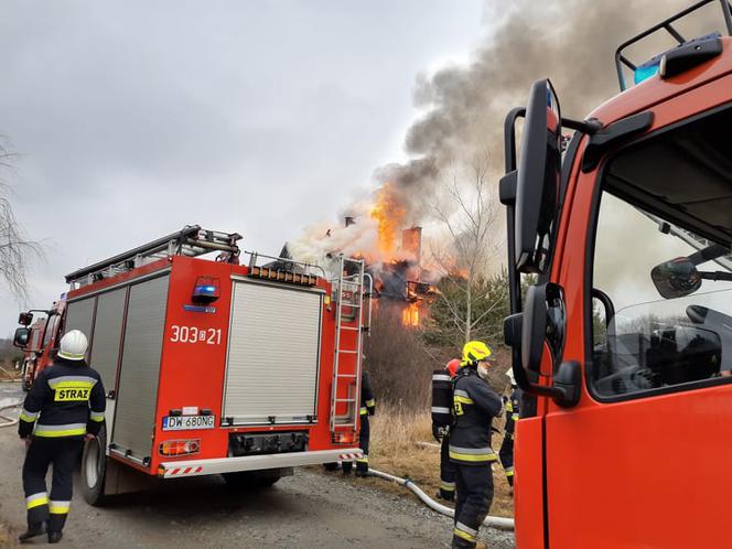 Pożar w Kotowicach pod Wrocławiem