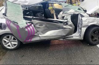 Wypadek na autostradzie A1 w Woźnikach