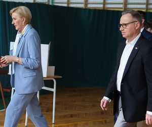 Głosowanie Andrzeja i Agaty Dudów 