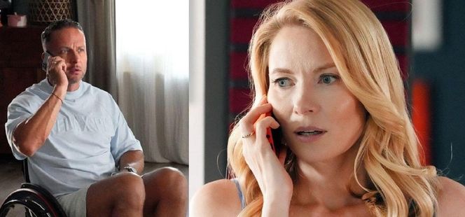 Barwy szczęścia, odcinek 3228. Sebastian (Marek Krupski), Dominika (Karolina Chapko)