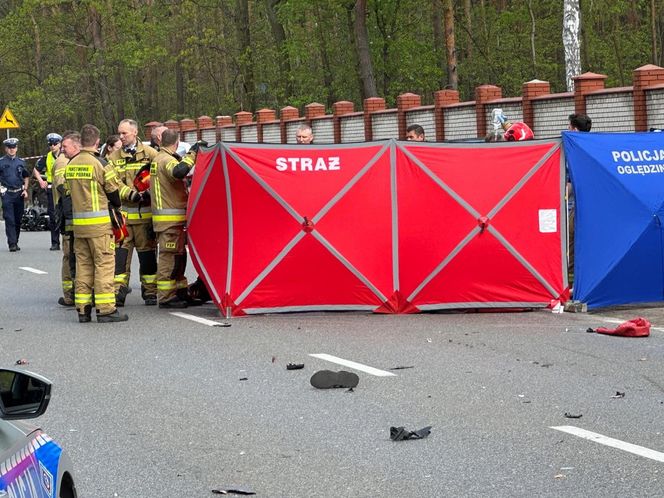 Tragedia w Marysinie Wawerskim: Motocyklista wjechał w pieszych przy cmentarzu