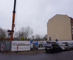 Postępują prace nad nowym apartamentowcem w centrum Olsztyna. Zobacz nowe zdjęcia