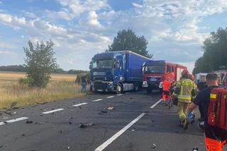 BMW zderzyło się czołowo z tirem w Myszęcinie