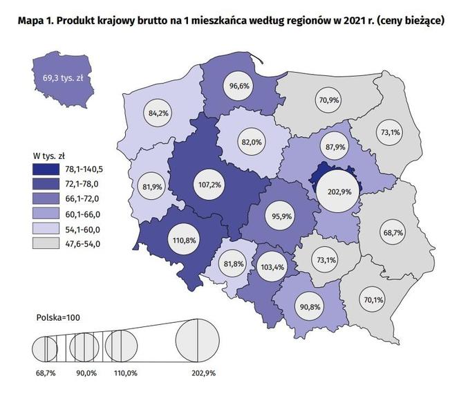 Oto regiony Polski z najwyższym PKB. To one napędzają gospodarkę