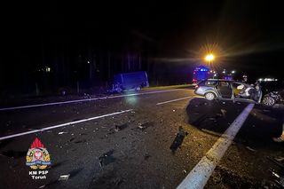 Poważny wypadek na S10 pod Toruniem. 5 osób poszkodowanych