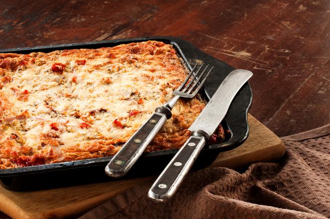 Zapiekanka z ziemniaków, brokułów i szynki, czyli tortilla po polsku