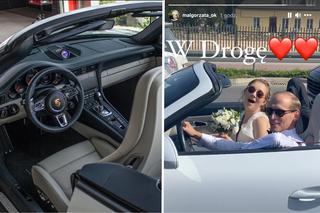 Julia Królikowska pojechała do ślubu Porsche, które w 3 sekundy osiąga setkę