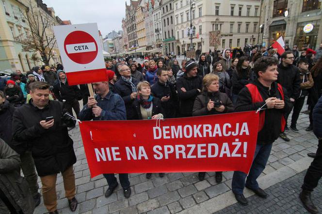 Protest przeciwko CETA