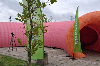 Jelito 3D stanęło przy szpitalu w Sosnowcu