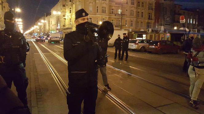 Protest na ul. Gdańskiej w Bydgoszczy