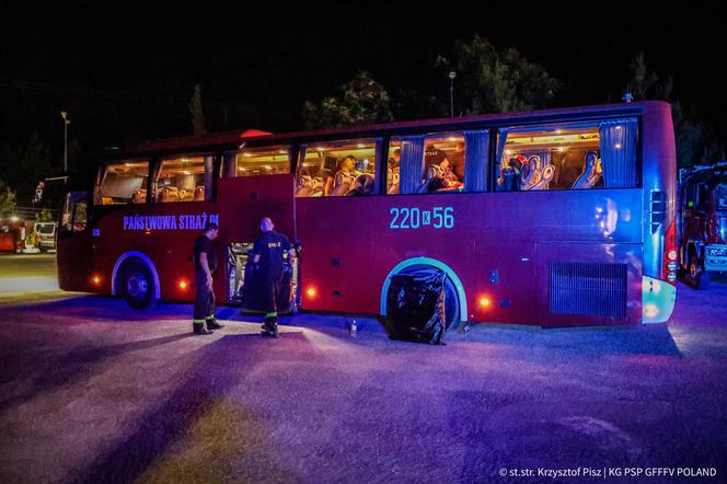 Polscy strażacy gaszą pożary w Grecji