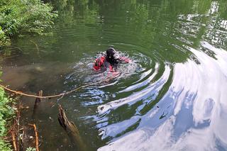 Mężczyzna wpadł do stawu i ślad po nim zaginął