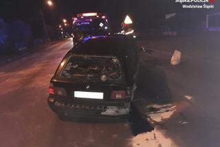 Pijany kierowca BMW złamał wszystkie możliwe przepisy. Ucieczkę przed policją zakończył na płocie