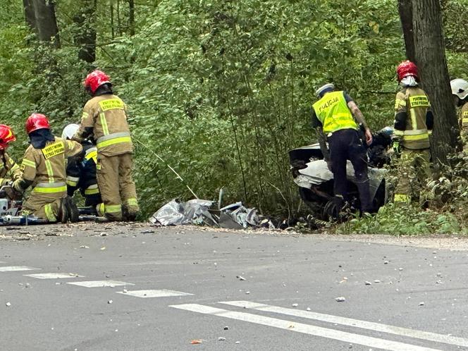 Dachował ,jego auto stanęło w ogniu. Nikt nie zdołał mu już pomóc