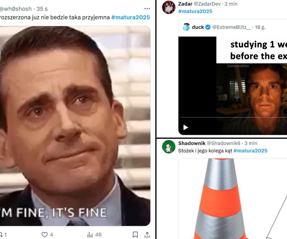 Matura 2025: matematyka. Kapitalne memy. To śmiech przez łzy. Kiedy ostatnie zadanie za 4 punkty [6.05.2025]