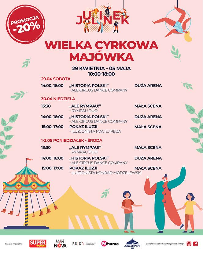 Wielka Cyrkowa Majówka już za chwilę! Startuje kolejny sezon w Julinek Park