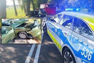 Tragedia pod Kętrzynem. Wjechał w drzewo, pasażerka nie żyje!