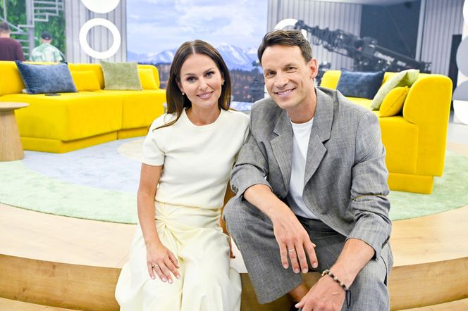 Tomasz Wolny i Paulina Sykut w "Halo tu Polsat"