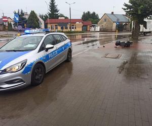Wypadek motocyklisty w Ciechanowcu. 45-latek zabrany do szpitala