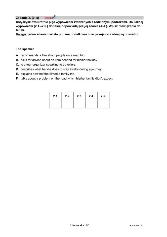 Matura 2025: angielski 7.05.2025. Arkusze CKE, poziom podstawowy [Formuła 2015]