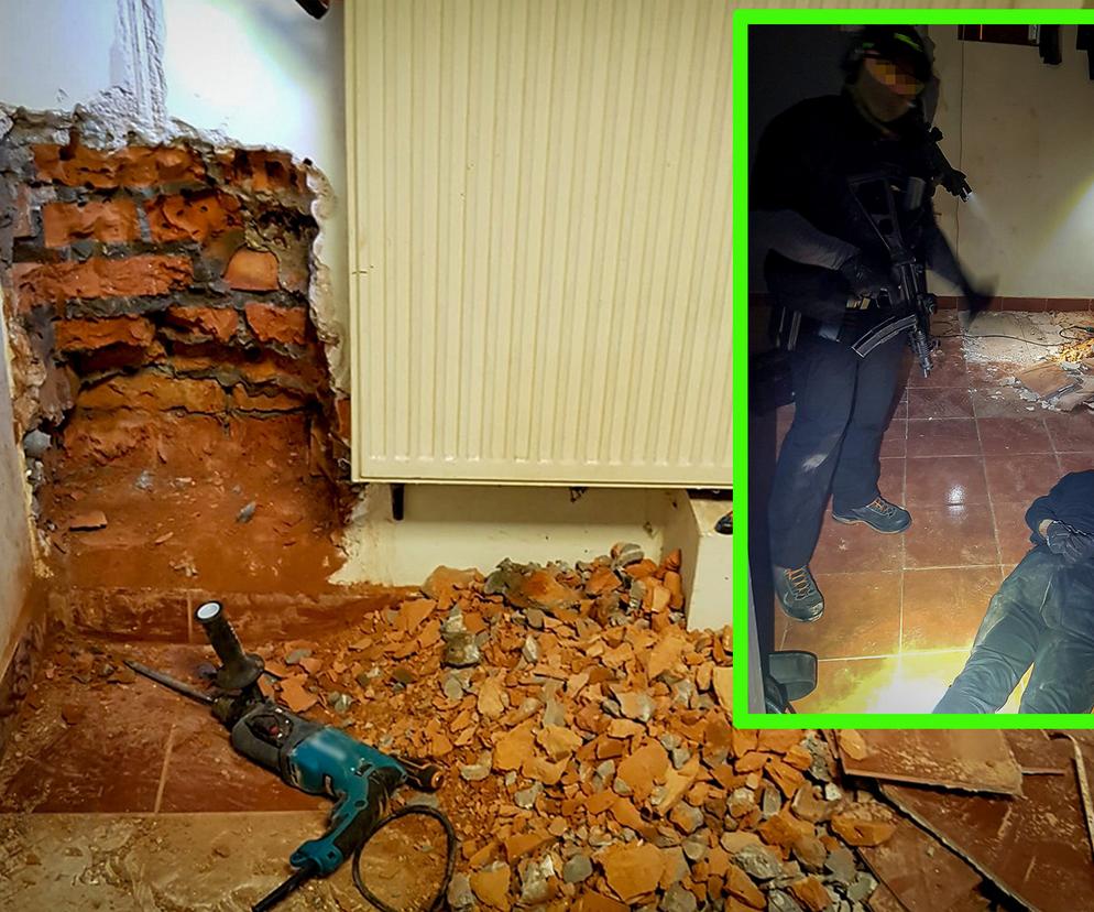 Gruzini wybijali dziurę w ścianie, żeby się włamać do kantoru na Bielanach. Zaskoczyli ich agenci CBŚP