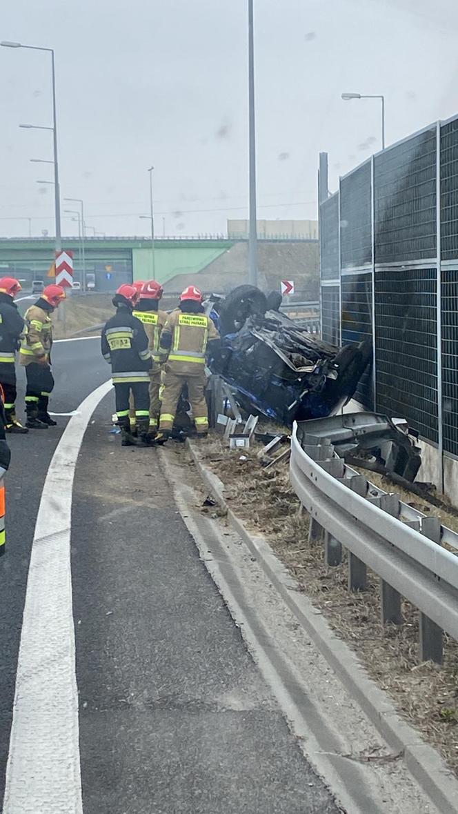 Wypadek na węźle A4 Tarnów-Centrum
