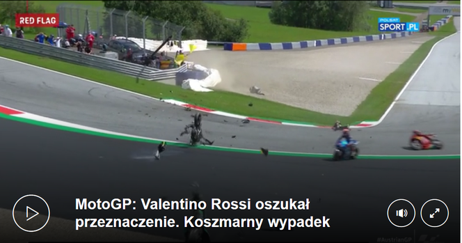 Koszmarny wypadek podczas wyścigu MotoGP w Austrii