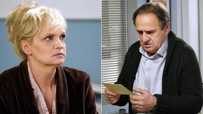 Barwy szczęścia, odc. 2630: Małgorzata (Adrianna Biedrzyńska), Jerzy (Bronisław Wrocławski) 
