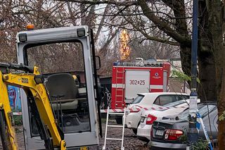 Rozszczelnienie gazociągu przy ul. Komandosów w Krakowie