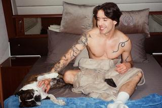 Dawid Kwiatkowski z psem