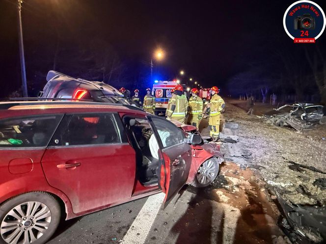  zderzenie z udziałem trzech samochodów