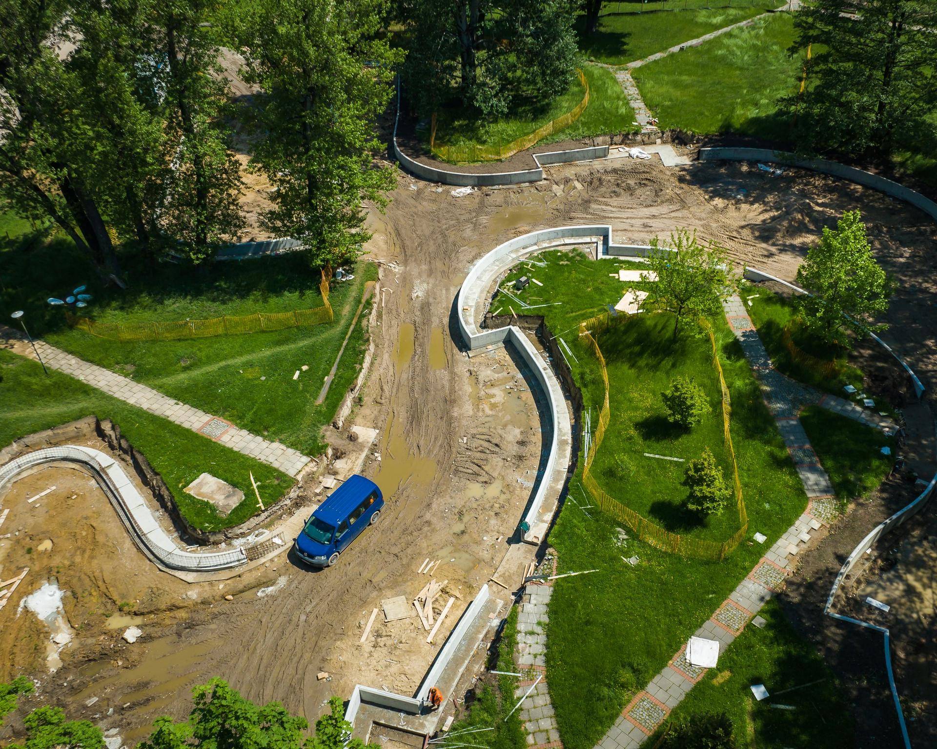 Modernizacja parku Pole Mokotowskie w Warszawie, proj. WXCA