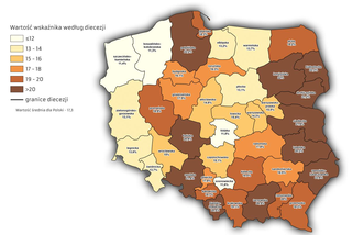 Coraz mniej mieszkańców Zachodniopomorskiego chodzi do kościoła