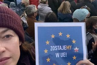 Celebryci na manifestacji w Warszawie