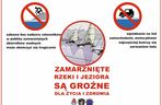 Policjanci ostrzegają przed wchodzeniem na zamarznięte akweny