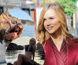 Agnieszka Kaczorowska niczym jaszczurka wygrzewa się na kamieniu. Te zdjęcia trzeba zobaczyć!