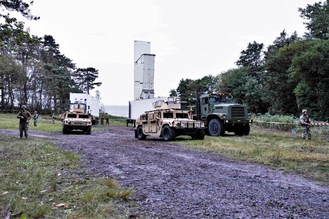 Kontenerowa wyrzutnia US Navy typu Mk70 na wyspie Bornholm