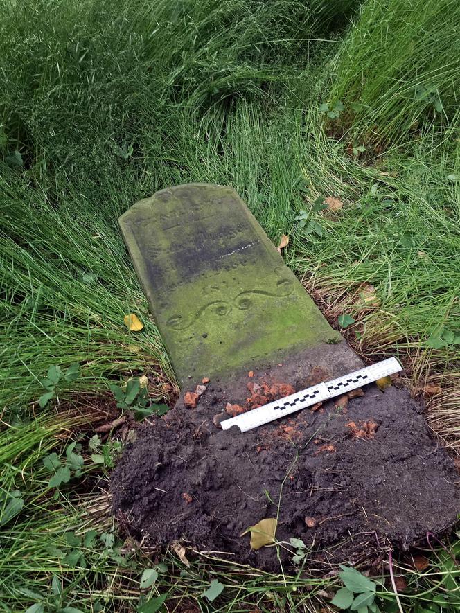 Wandale zdewastowali nagrobki na cmentarzu żydowskim w Zabrzu