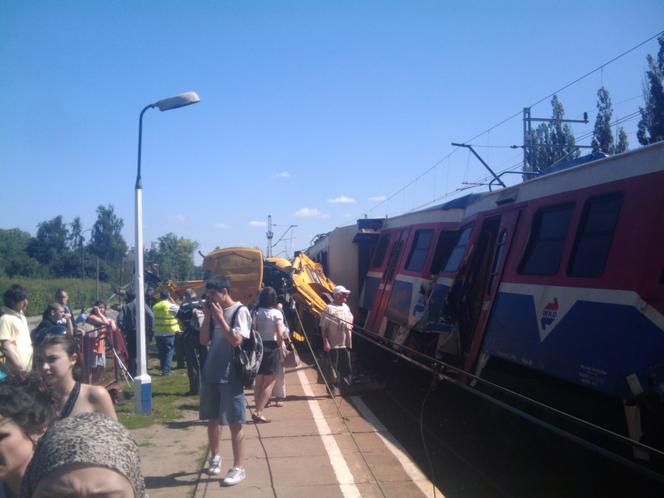 Warszawa Raków: Wypadek pociągu WKD