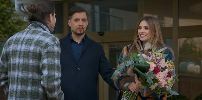 Barwy szczęścia odc. 2687. Klara (Olga Jankowska), Bartosz (Artur Bocheński), Adamski (Jarosław Paczyński)