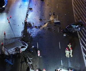 Wypadek na Wisłostradzie. Poszkodowane 6 osób, w tym dzieci