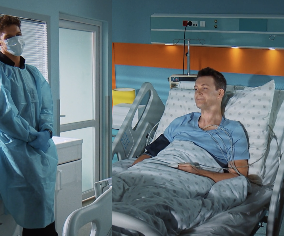 M jak miłość, odcinek 1703: Wzruszające spotkanie Marcina i Jakuba w szpitalu. Twardziel Chodakowski rozklei się na widok przyjaciela - ZDJĘCIA