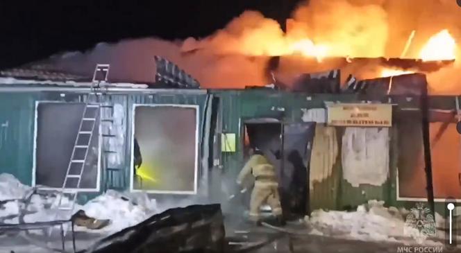 Pożar domu opieki w Kemerowie