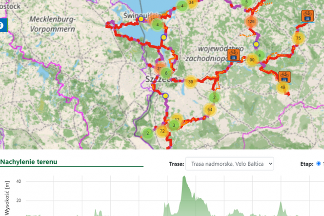 Powstała internetowa mapa rowerowa Pomorza Zachodniego